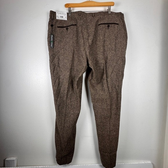 Paisley & Gray Other - Paisley & Gray Mens Brown Tweed Wool Blend Dress Pants 44x32 NWT 5440P